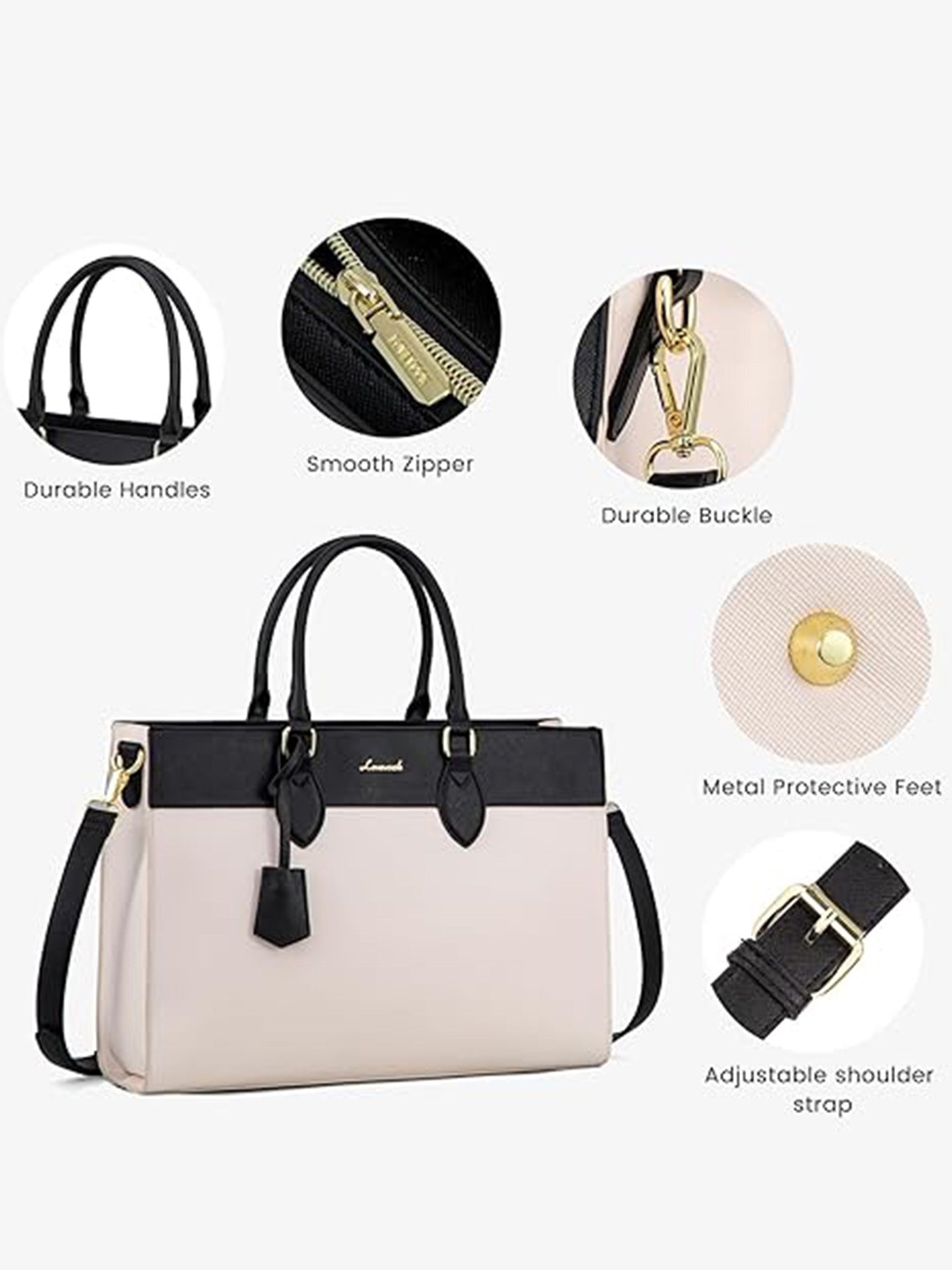 LOVEVOOK 2Pcs Leather Computer Bag, 15.6" 17.3" 30520