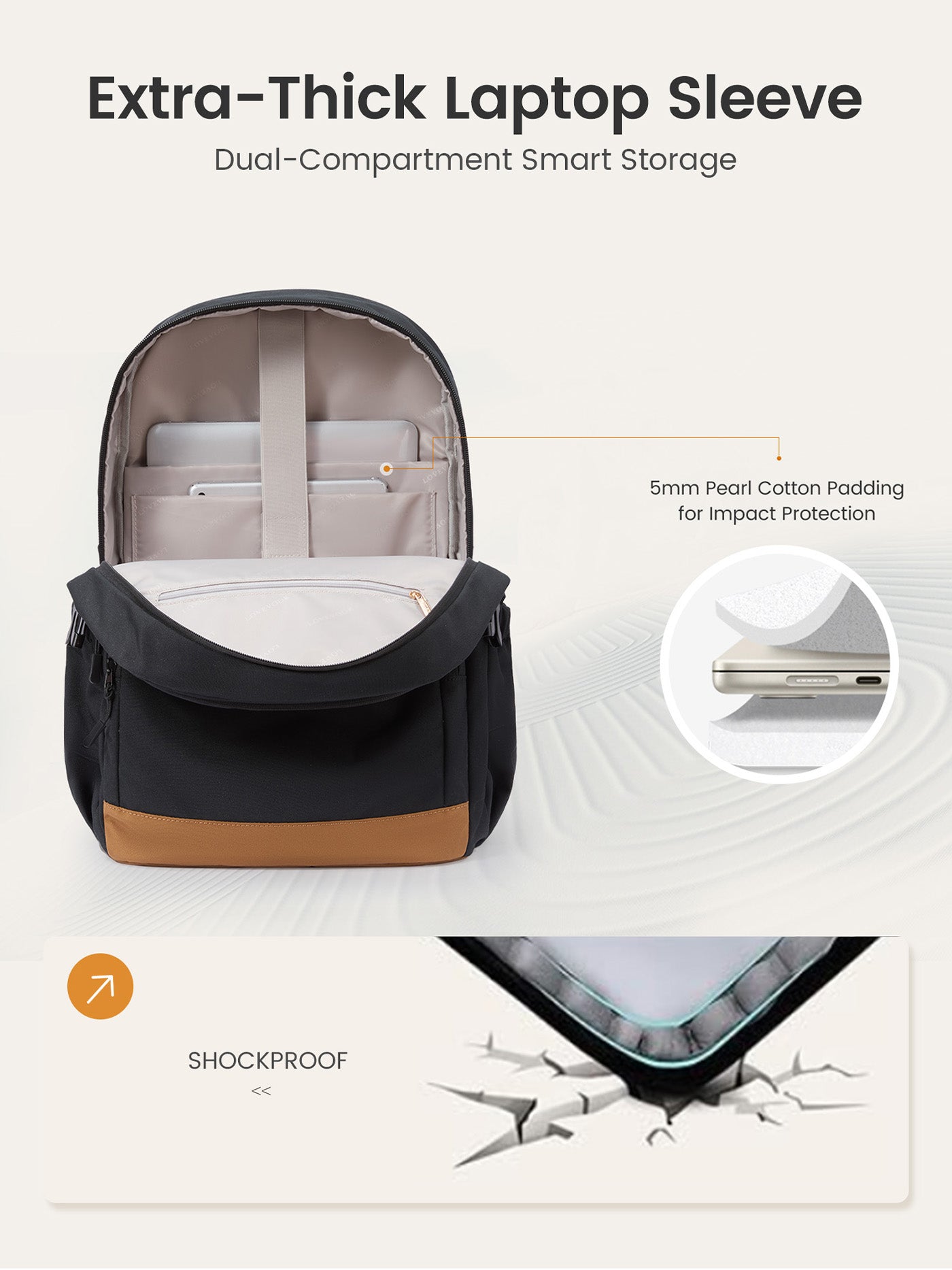 LOVEVOOK Travel Laptop Backpack 15.6" 17.3" 5560