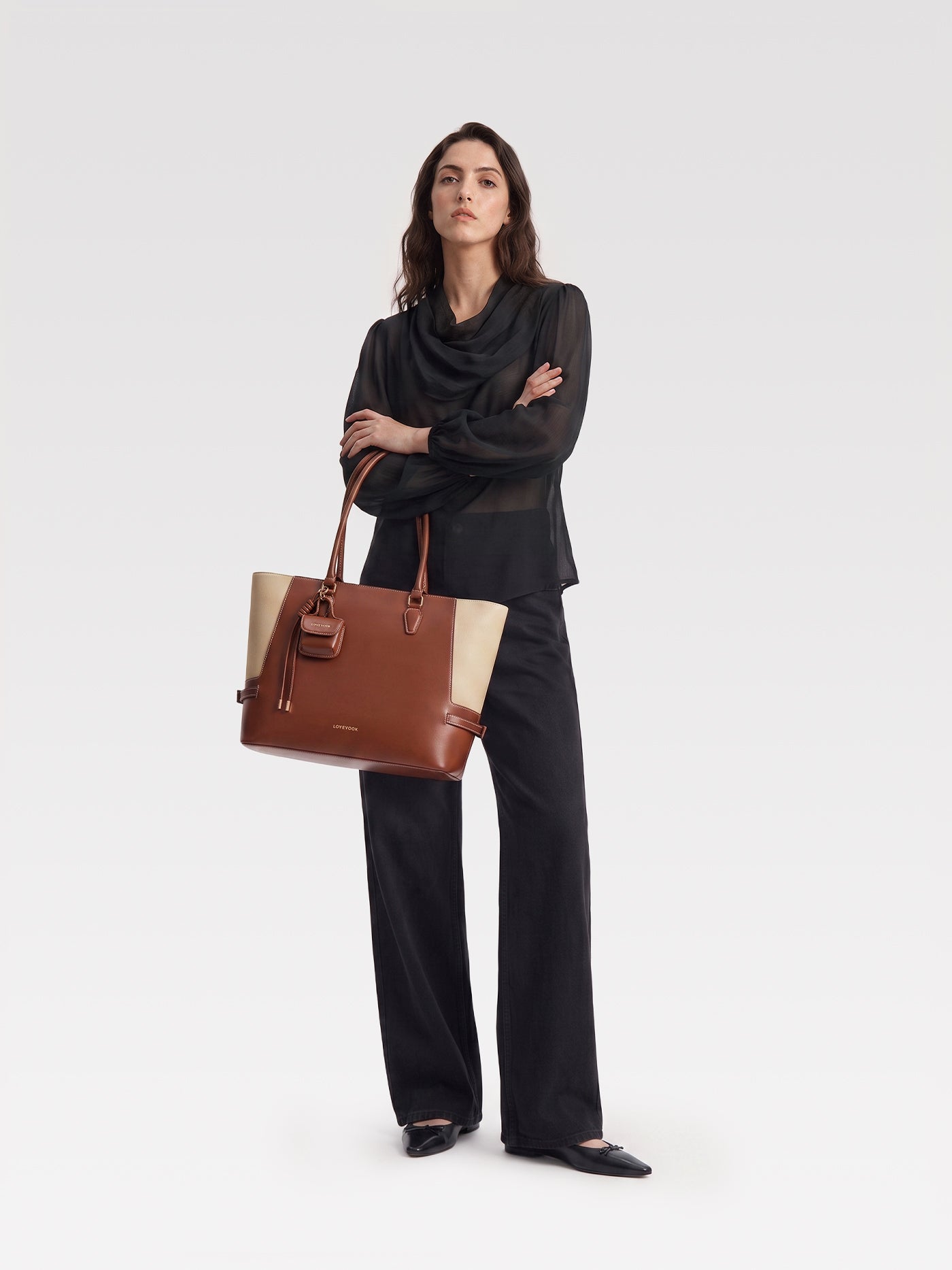 The Anchor Collection Tote Bag, C0003, Cognac
