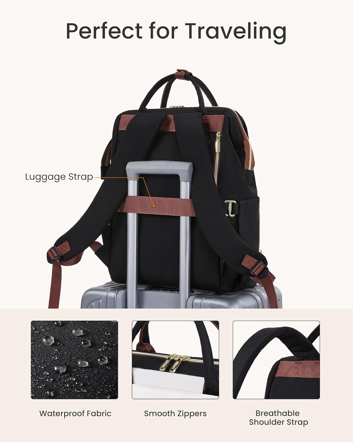 LOVEVOOK Cute Casual Laptop Backpack, 15.6" 17.3", 5000 5000