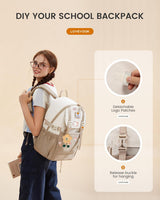 LOVEVOOK 2Pcs Travel College Bookbag, 15.6", 5009 5009