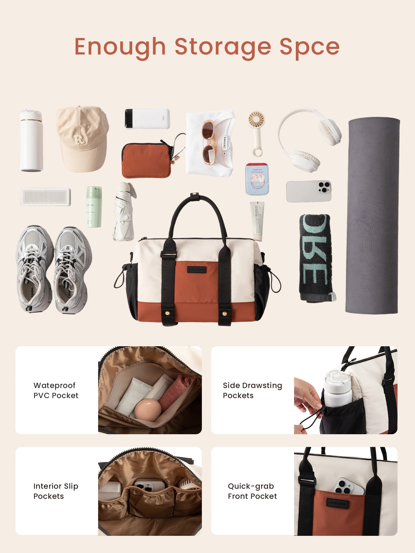 LOVEVOOK Mini Gym Bag 5147