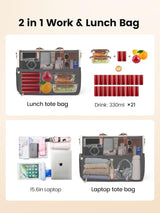 LOVEVOOK Lunch Tote Bag, 15.6" 17.3" 5200