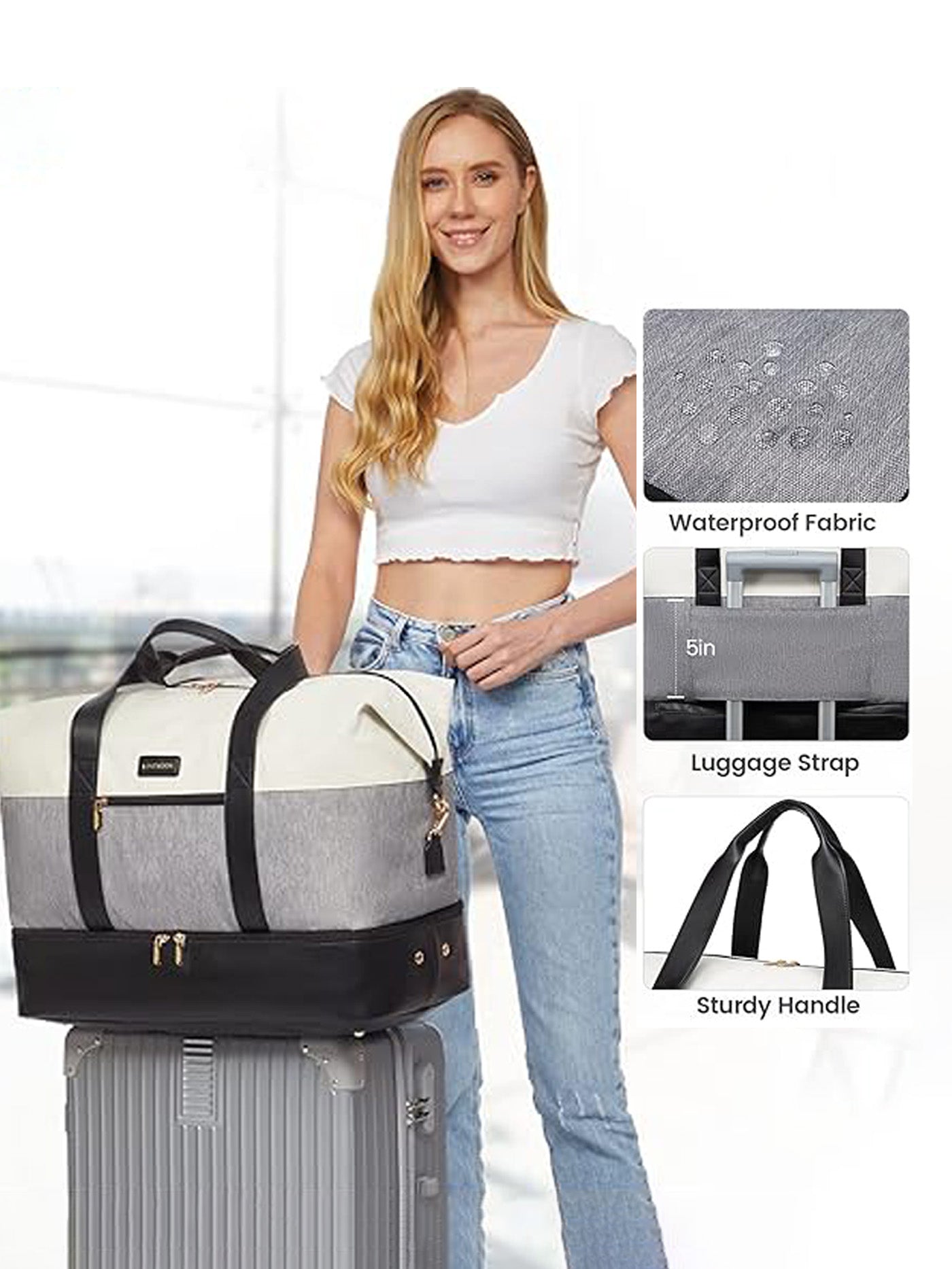 LOVEVOOK 3Pcs Large Travel Duffel Bag 2098