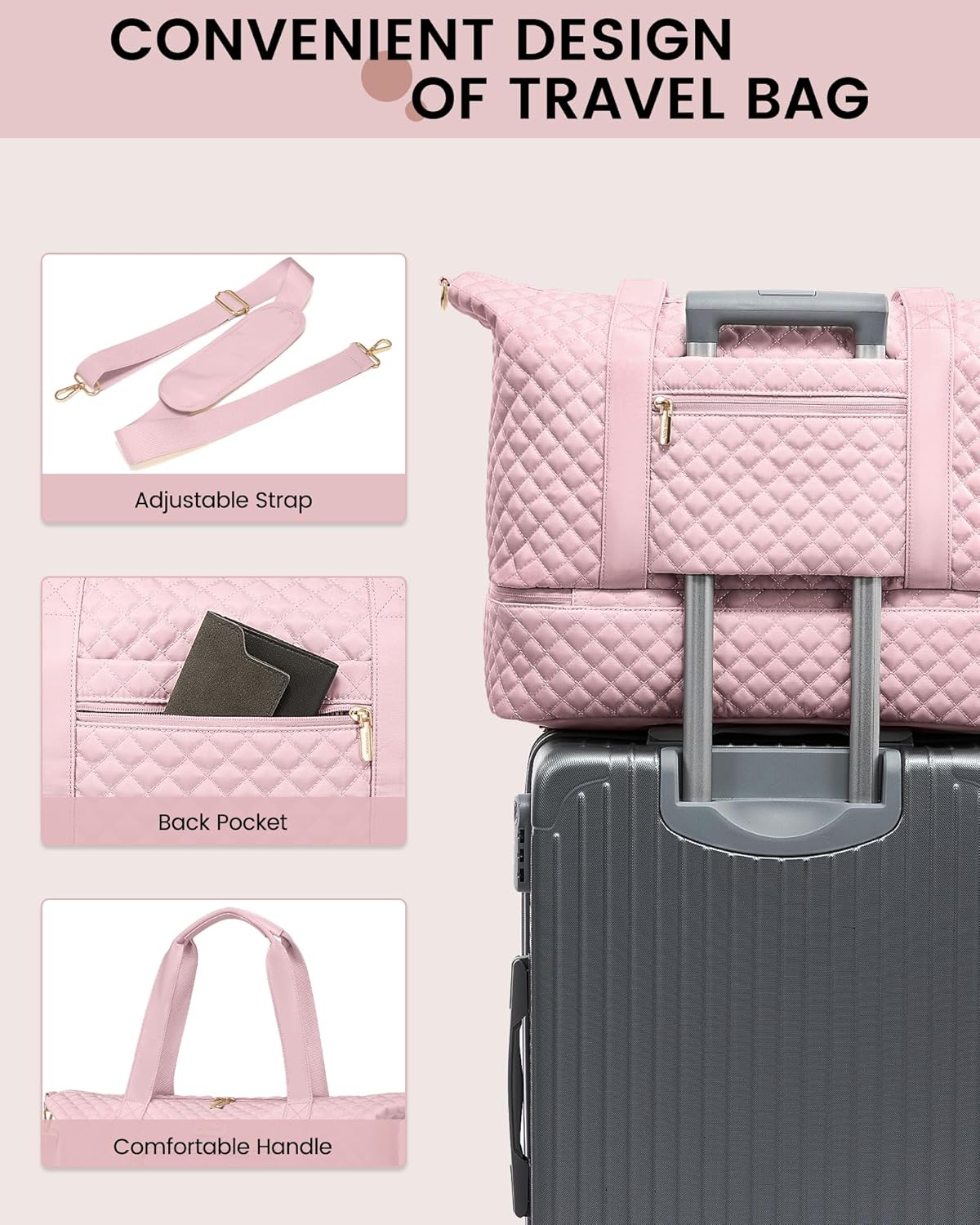 LOVEVOOK 3Pcs Visby Duffel Bag 3012