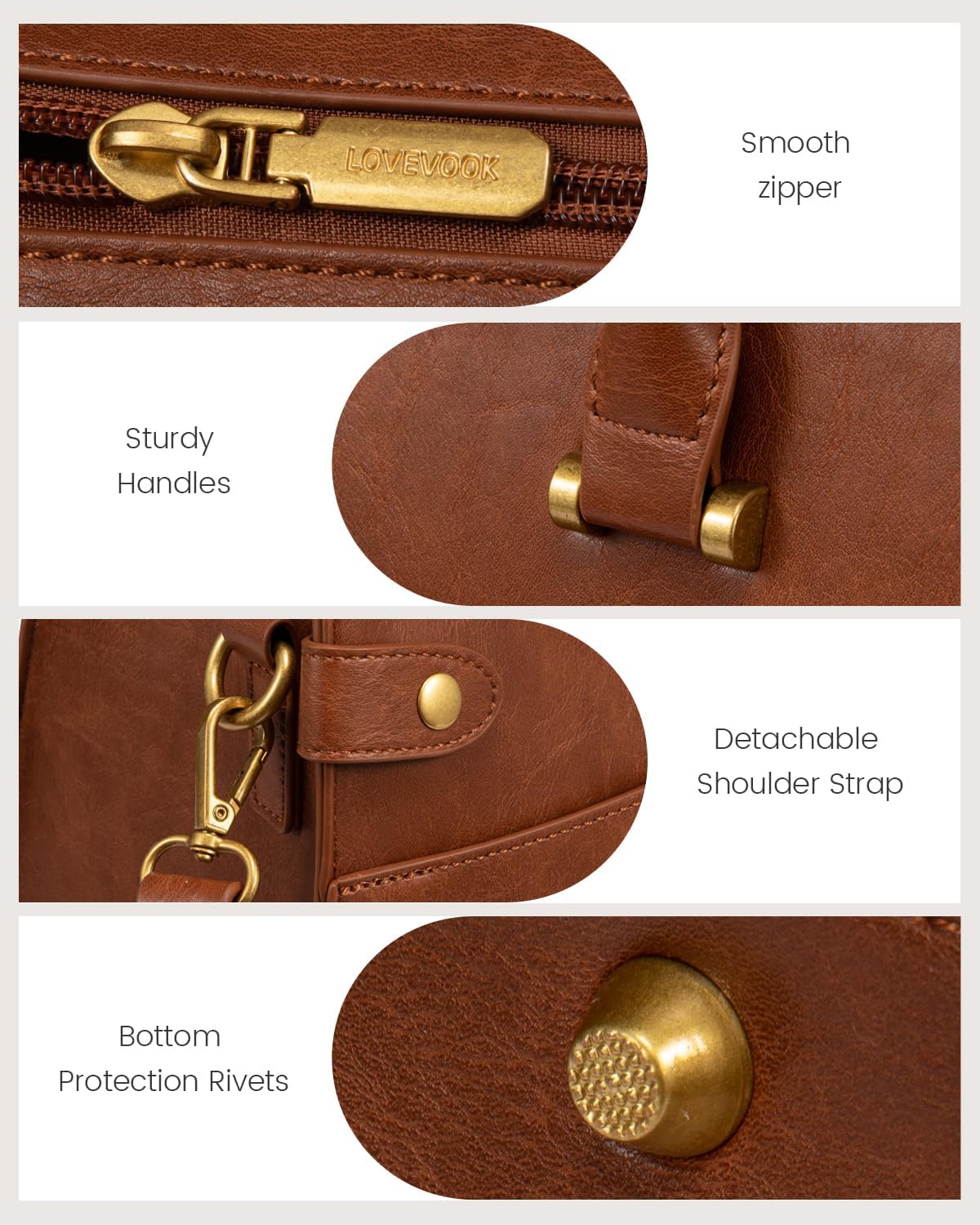 LOVEVOOK 2Pcs Vintage Waterproof Laptop Bag, 15.6" 17.3" 3230