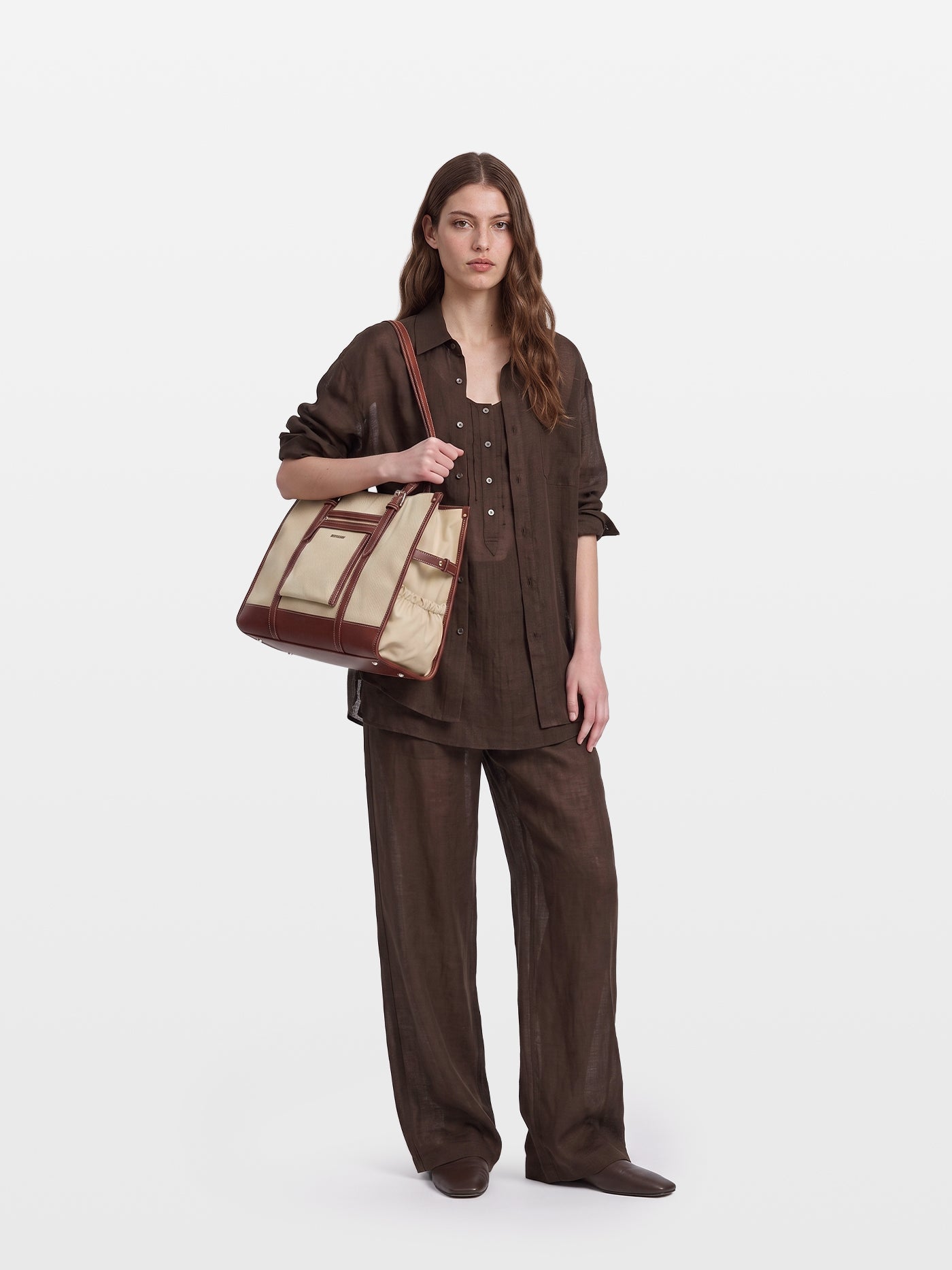 The Anchor Collection Tote Bag, C0004, Cognac