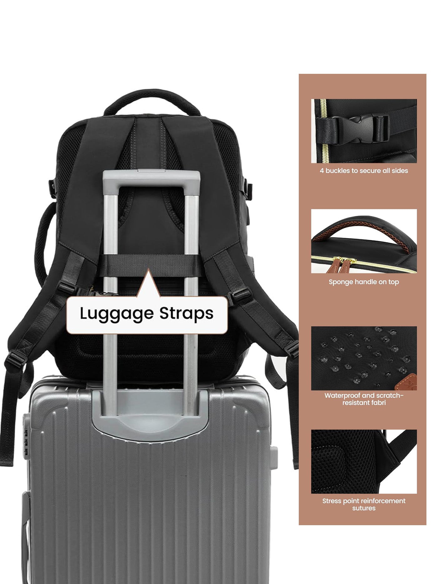 LOVEVOOK 4Pcs Travel Backpack, 40L/50L 2213