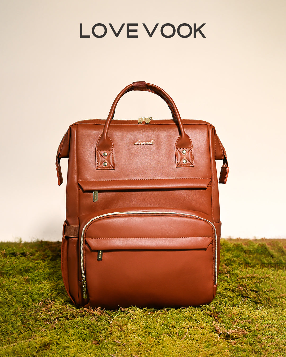Leather Laptop Backpack, 15.6"-18"