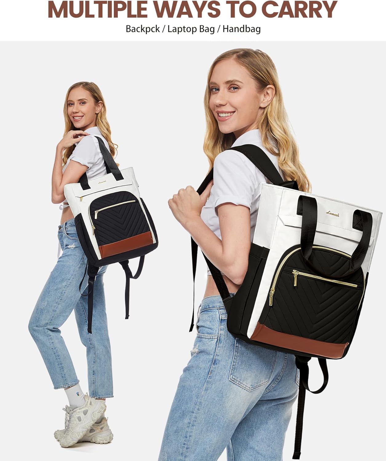 LOVEVOOK Wide Open Laptop Backpack, 15.6" 17.3" 2152
