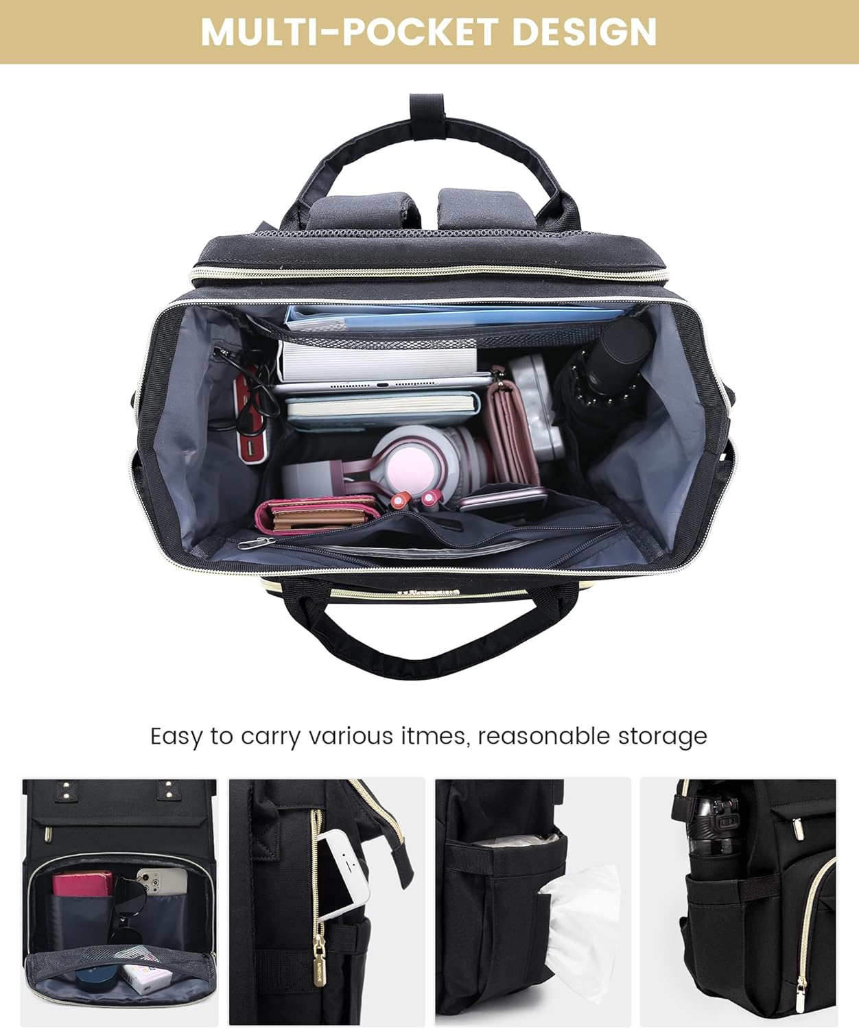 LOVEVOOK Viola Ⅱ Laptop Backpack with Separate Laptop Compartment, 15.6" 17" 1469