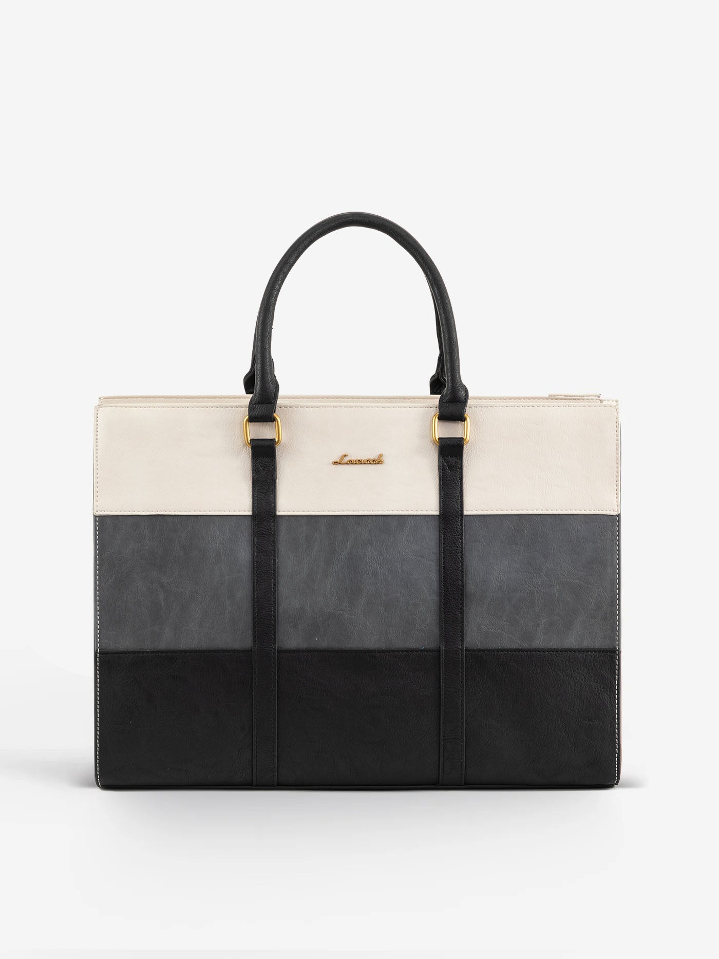 LOVEVOOK 2Pcs Elegant Colorblock Tote Bag, 15.6" 3123