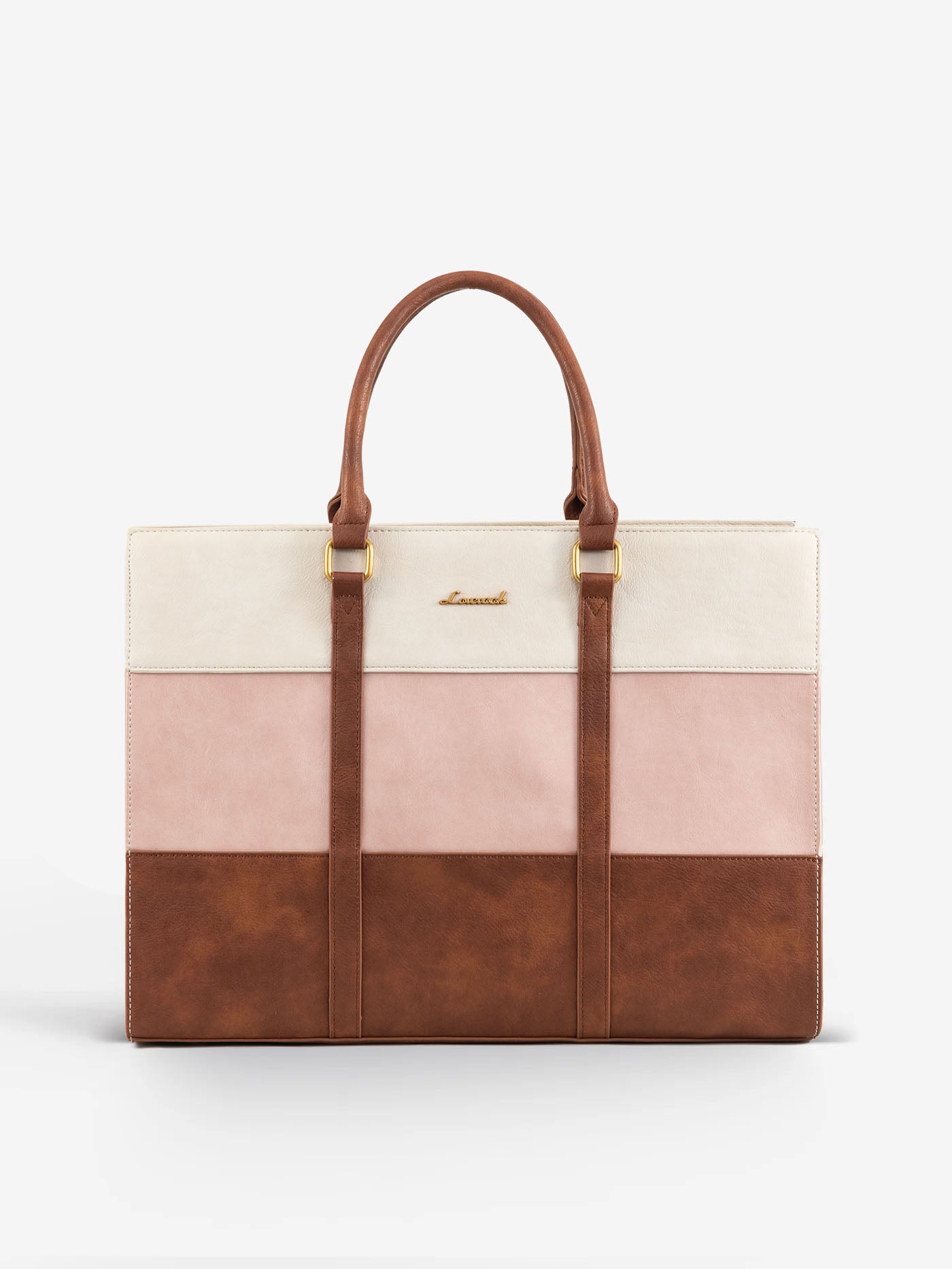 LOVEVOOK 2Pcs Elegant Colorblock Tote Bag, 15.6" 3123