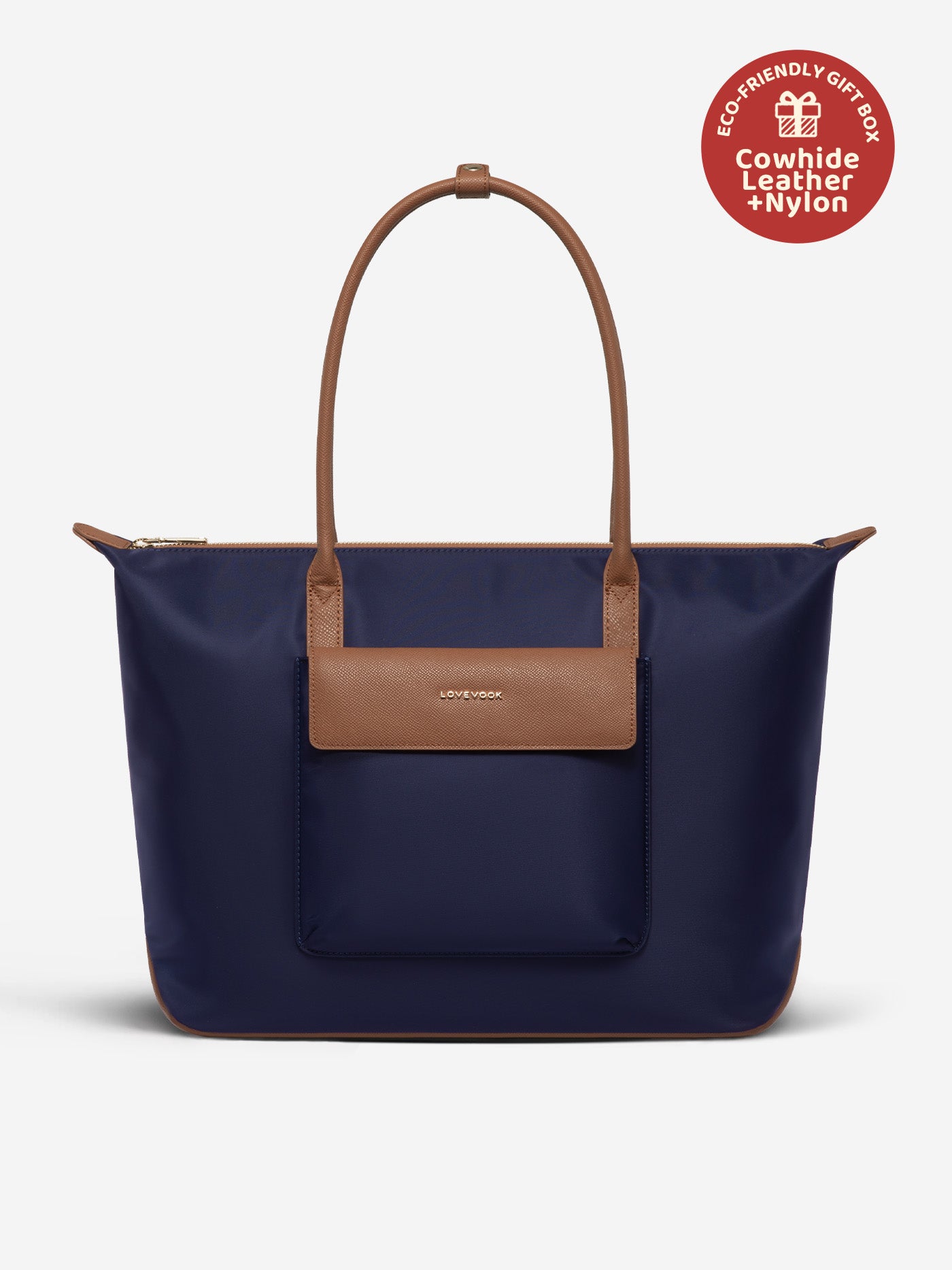 LOVEVOOK Grace Laptop Tote, Cream Brown 5277