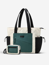 LOVEVOOK 2Pcs Quilted Puffer Tote Bag, 15.6" 17.3" 4408