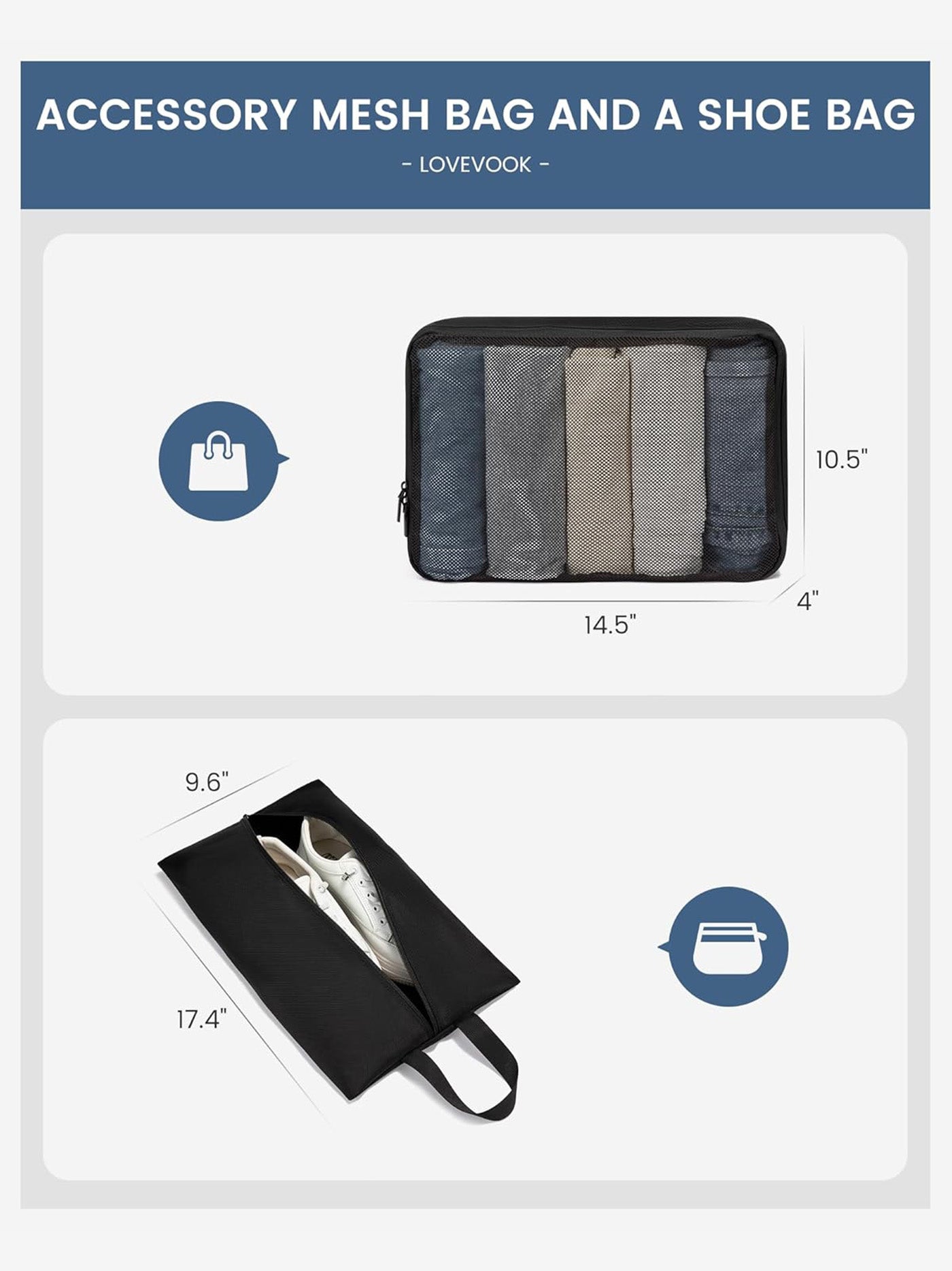 LOVEVOOK Carry On Luggage 22 Inch (Only available in the US) 4333