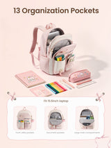 LOVEVOOK Cute School Backpack with Lunch Bag 5568
