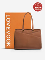 LOVEVOOK Elevate Top-Grain Leather Tote--100% Cowhide 4613