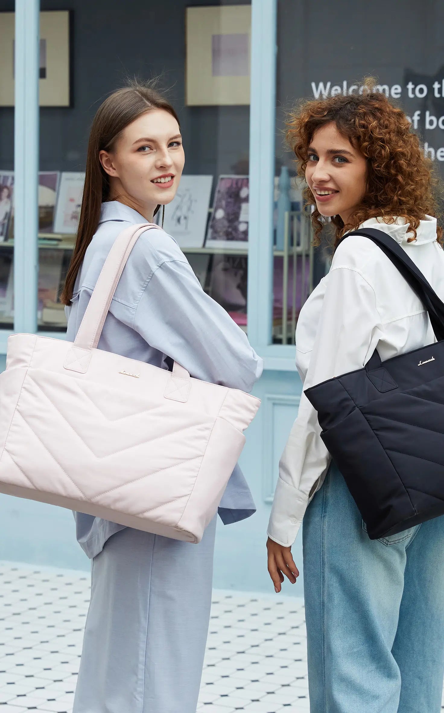 LOVEVOOK 2Pcs Lightweight Puffy Tote Bag 4291