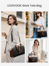 LOVEVOOK Leather Laptop Bag 15.6" 17.3" 5078