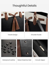 LOVEVOOK Leather Laptop Bag 15.6" 17.3" 5078