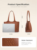 Vegan Leather Tote Bag 22L/25L